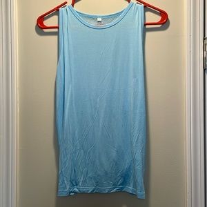 Blue Mesh Back Tank